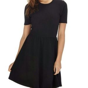 black skater dress with pockets